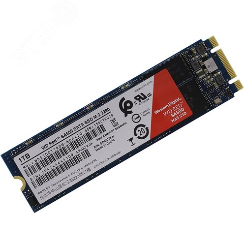 Изображение товара Накопитель SSD М.2 2280 500ГБ, WD Red, PCIe x4, NVMe, 3D TLC NAND, 3430/2600 МБ/с (шт)