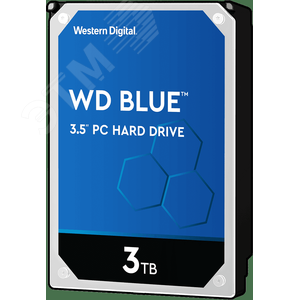 Жесткий диск Western Digital Blue WD30EZAZ 3TB, 3.5'', SATAIII, 5400 об/мин, 256 МБ