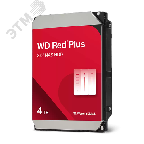Изображение товара Жесткий диск 3.5'' 4 ТБ Red Plus, SATAIII, 5400 об/мин, 256 МБ (шт)