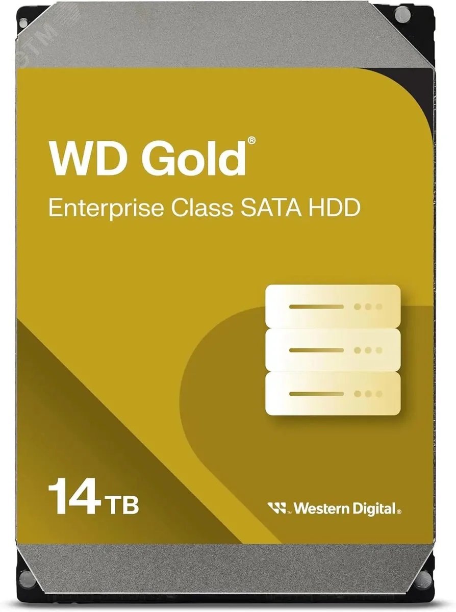 Изображение товара Жесткий диск 14TB Gold 3.5'', SATAIII, 7200 об/мин, 256 МБ (шт)