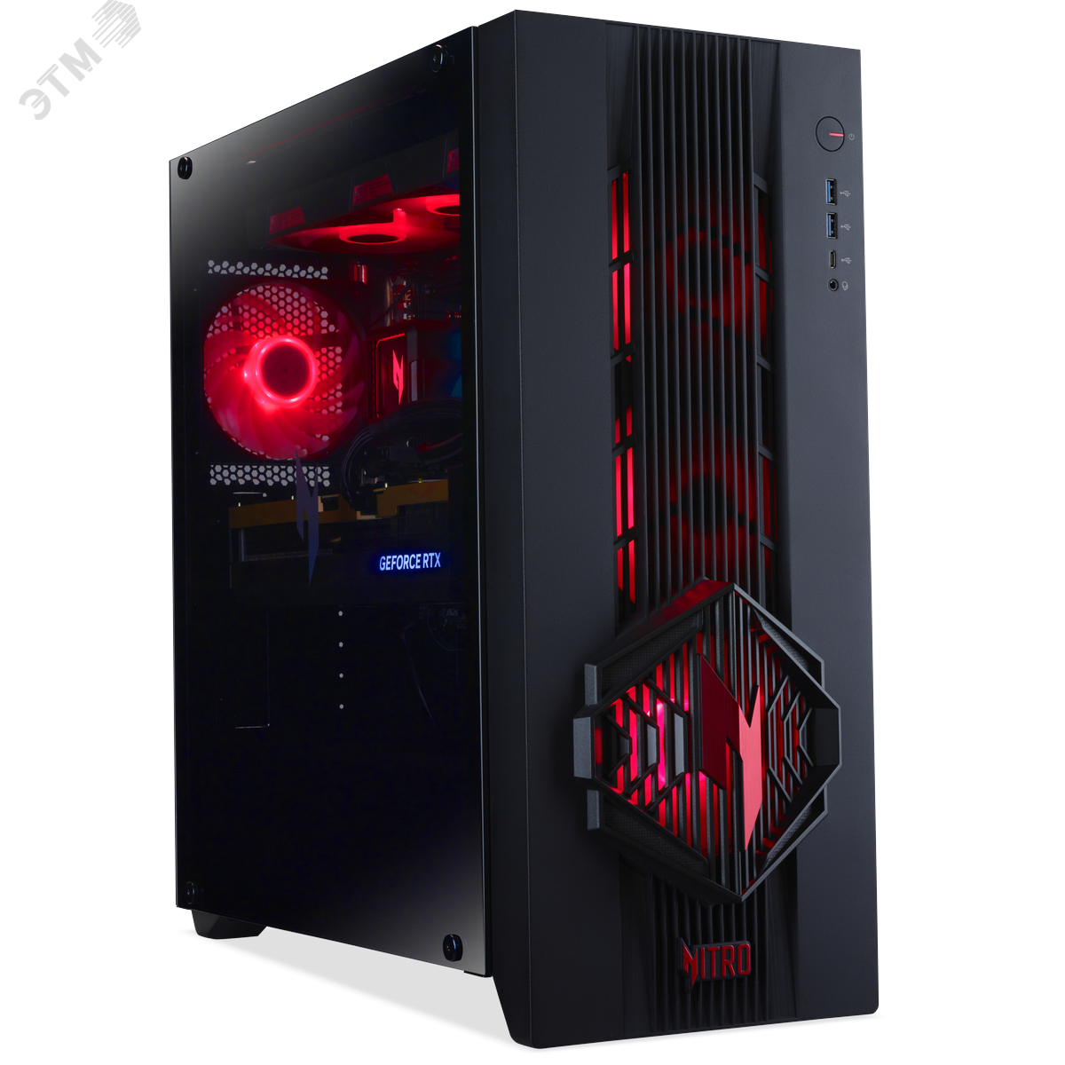 Изображение товара АРМ дизайнера Nitro 70, процессор AMD Ryzen 7 9800X3D, 32 ГБ ОЗУ, SSD 1 ТБ, видеокарта RTX 5080 (16 ГБ), без ОС, чёрный (шт)