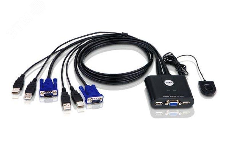 Изображение товара Переключатель KVM 2 порта, VGA, USB, 2048 x 1536 (шт)