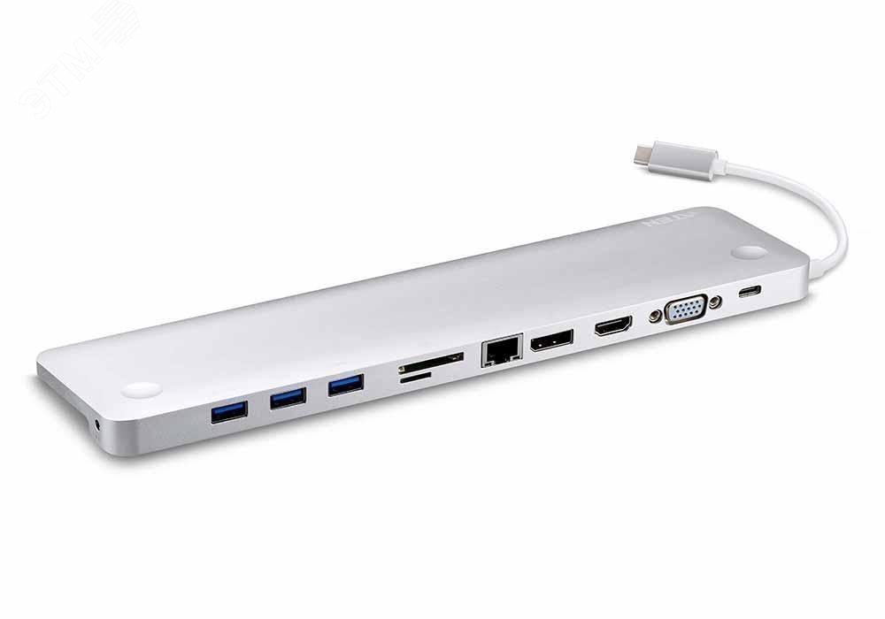 Изображение товара Док-станция USB 10 портов, VGA, HDMI, DisplayPort, USB-C, RJ45, аудио, 3840 x 2160 (шт)