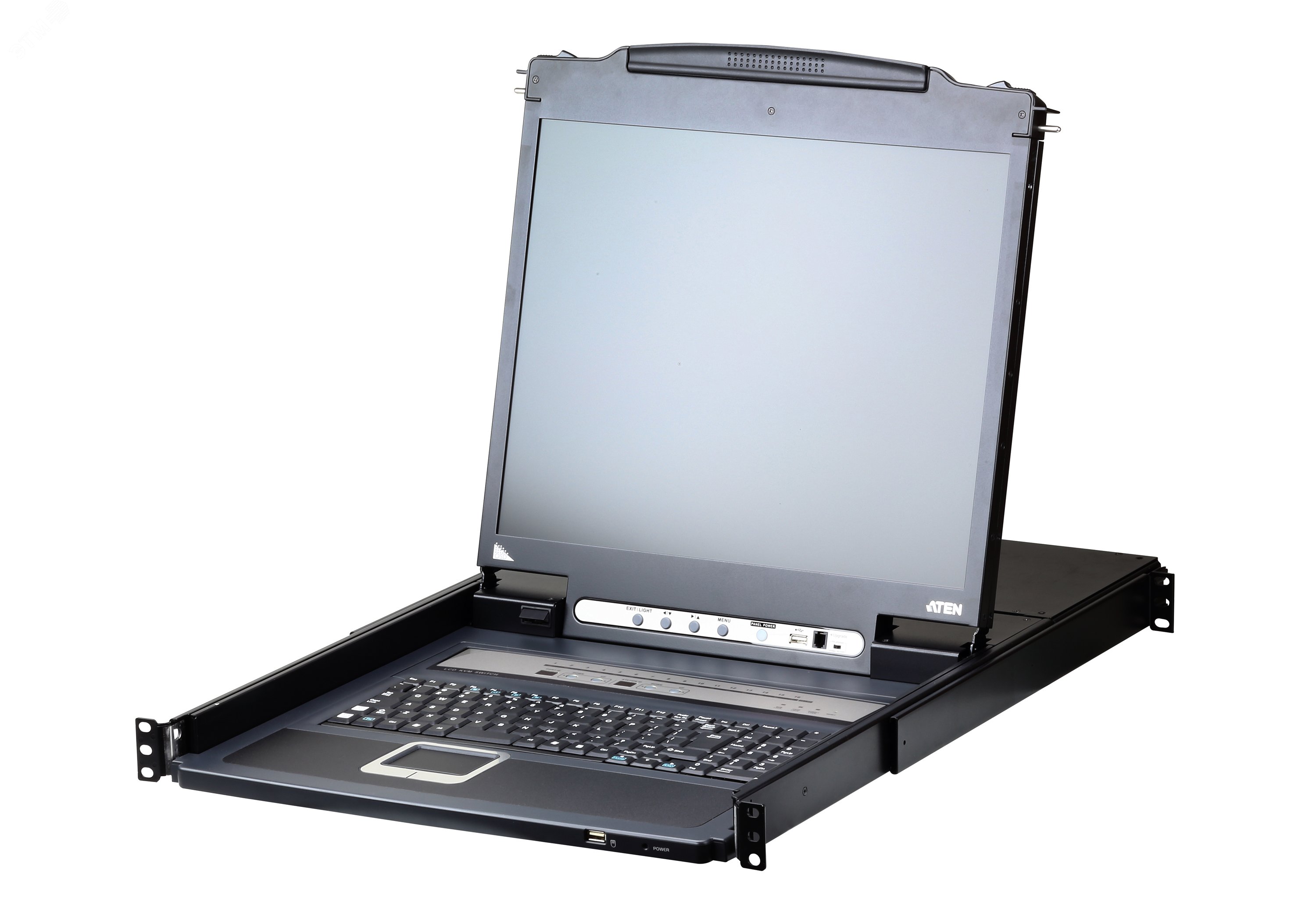 Изображение товара Консоль KVM 16-портовый, PS/2-USB, VGA, Single Rail KVM-переключатель с ЖК-дисплеем, с доступом по IP (шт)