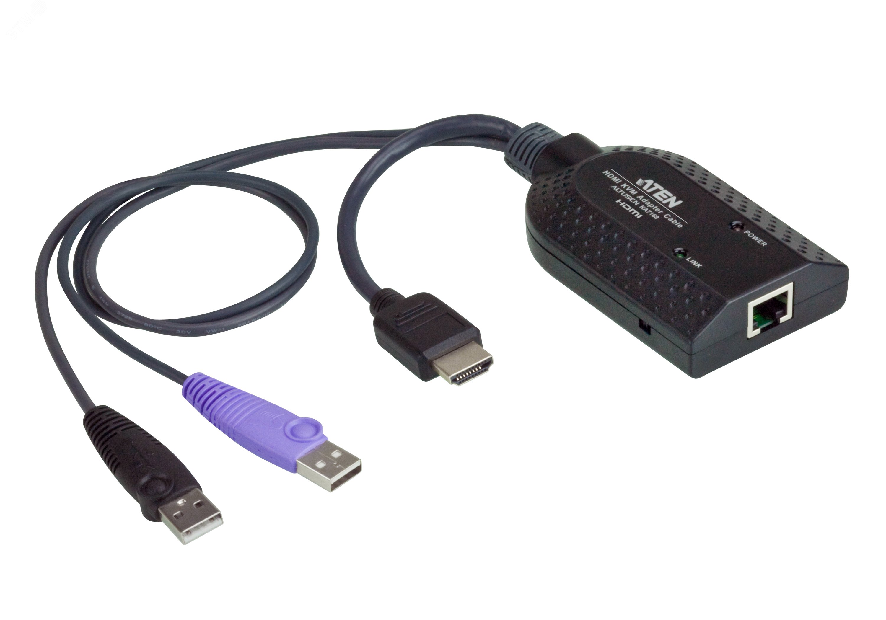 Изображение товара Адаптер KVM USB HDMI с поддержкой Virtual Media и Smart Card ATEN KA7168