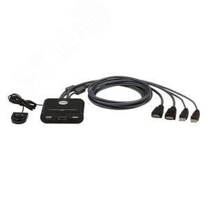 Переключатель KVM 2 порта, HDMI, USB, 1920 x 1200 CS22HF Aten