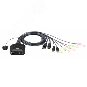 Изображение товара Переключатель KVM 2 порта, DisplayPort, USB, 4096 x 2160 (шт)