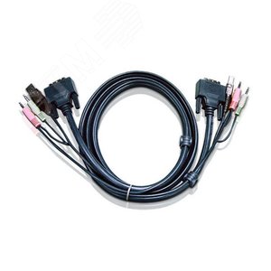 Изображение товара Кабель KVM DVI-D, USB, аудио, 1.8 м. (шт)