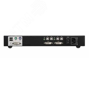 Переключатель KVM защищенный, 2 порта, DVI-I, USB, PS/2, 3840 x 2160