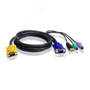 Изображение товара Кабель KVM VGA, PS/2, USB, 1.8 м. (шт)