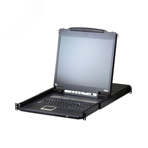Изображение товара Консоль KVM 8-портовый, PS/2-USB, VGA, Single Rail KVM-переключатель с ЖК-дисплеем, с доступом по IP (шт)