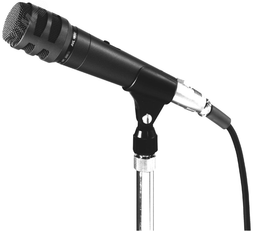 Микрофон динамический для речи, -55 дБВ/600 Ом, 50-12000 Гц DM-1200 TOA