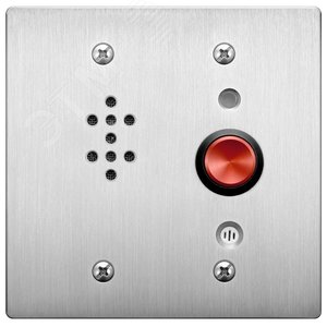 Переговорное устройство, влаго/пылезащитное, красная антивандальная кнопка, IP54, полудуплексная связь, подключение к N-8400RS