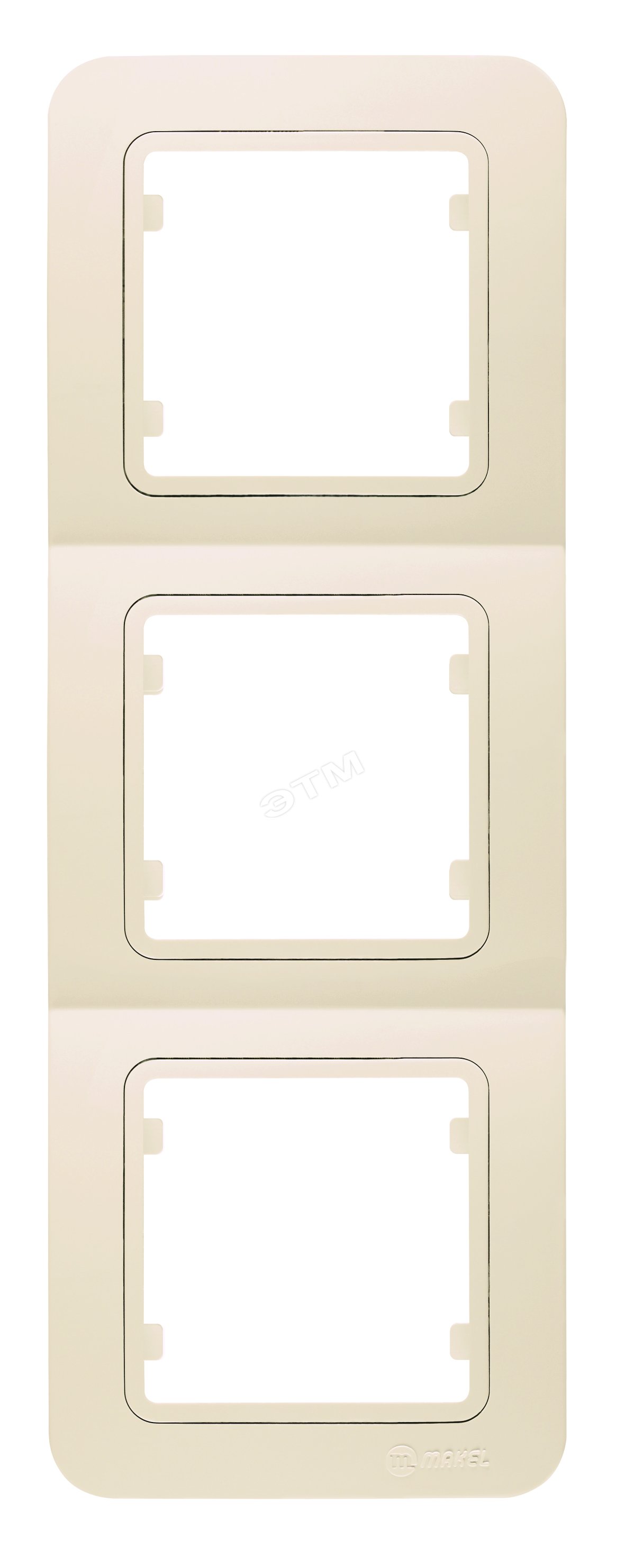 Изображение товара Makel Lillium кремовая вертикальная рамка 3 поста с вставкой для интерьера