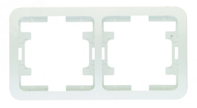 Изображение товара Mimoza Рамка 2 поста вертикальная белая (шт)