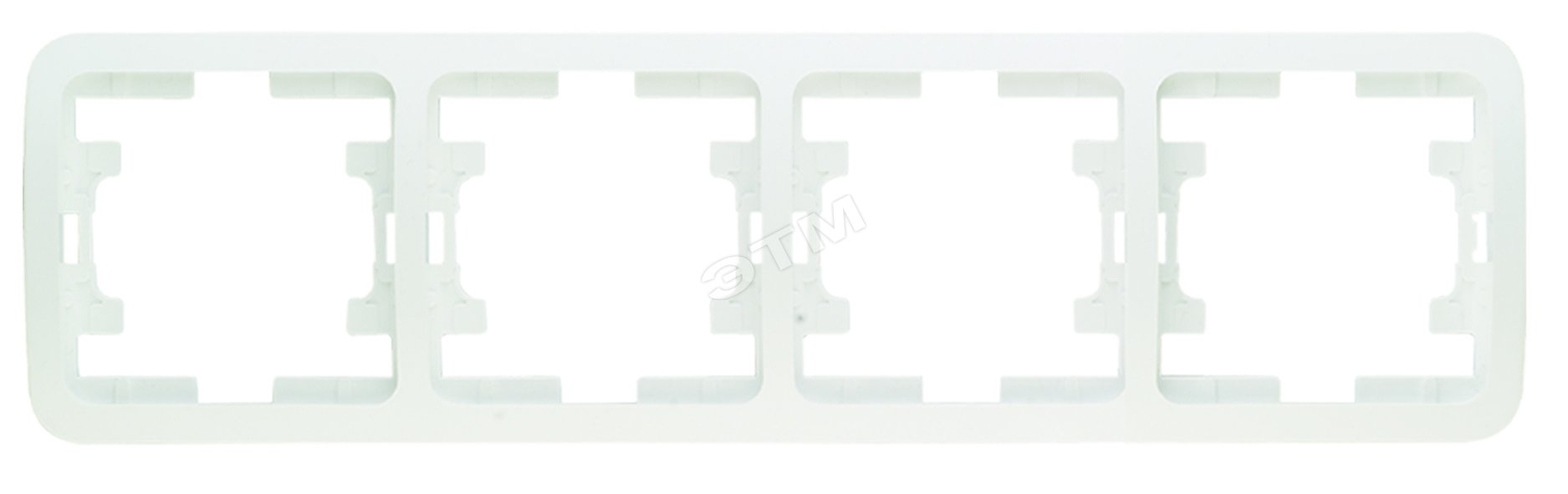 Изображение товара Рамка Mimoza 4 поста белая для электроприборов серии Mimoza