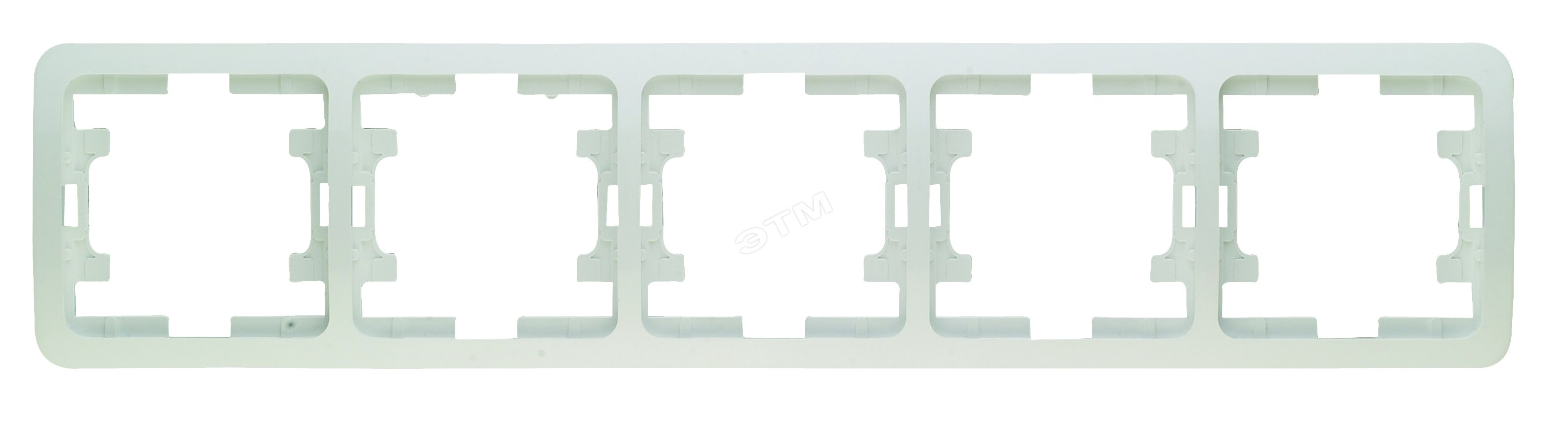 Изображение товара Рамка Мимоза 5 постов белая для выключателей и розеток Makel