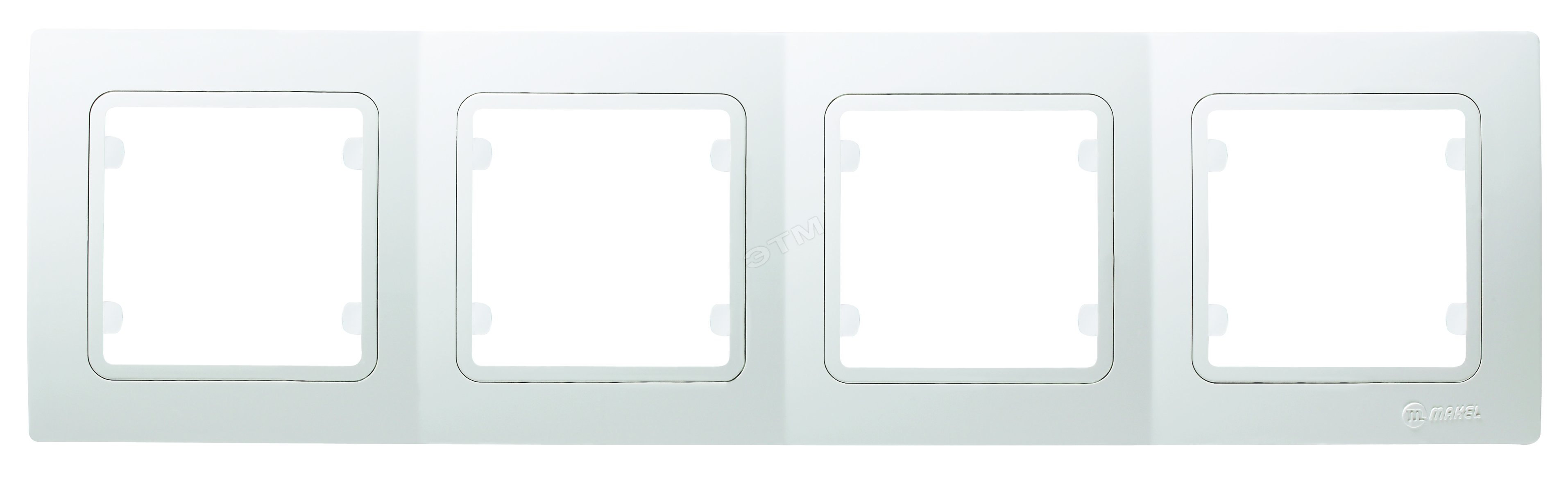 Изображение товара Lillium Kare Рамка 4 поста белая + вставка (шт)