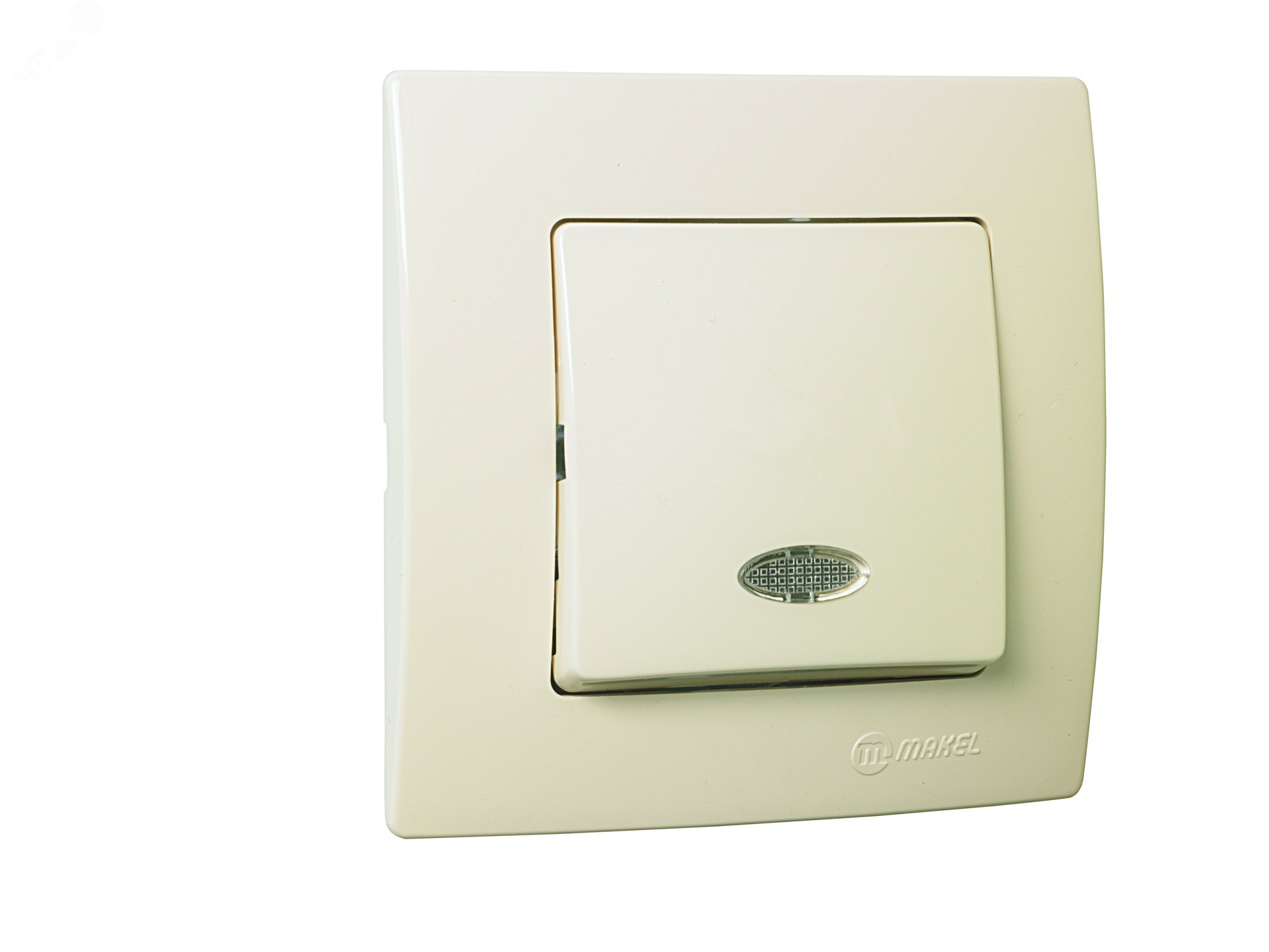 Изображение товара Выключатель с 1 клавишей кремовый 250 В серия Natural Kare Лillium