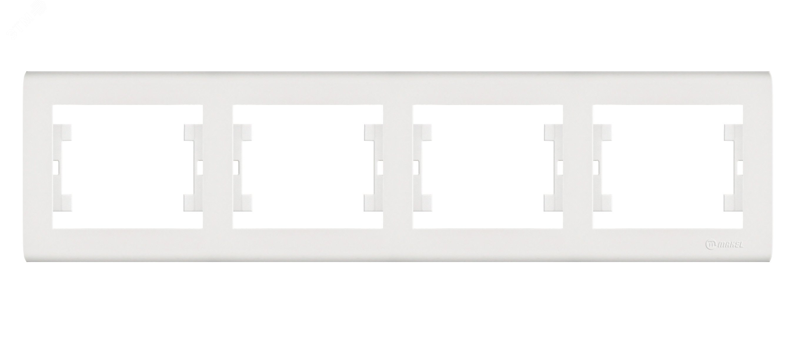 Изображение товара Горизонтальная рамка MANOLYA на 4 поста для выключателей и розеток