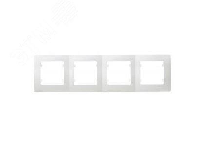 Изображение товара Рамка 4 поста белая Makel Defne для выключателей и розеток
