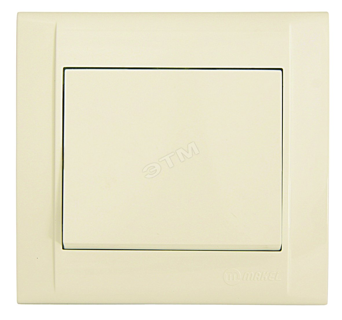 Изображение товара Выключатель одноклавишный проходной бежевый серии DEFNE Makel