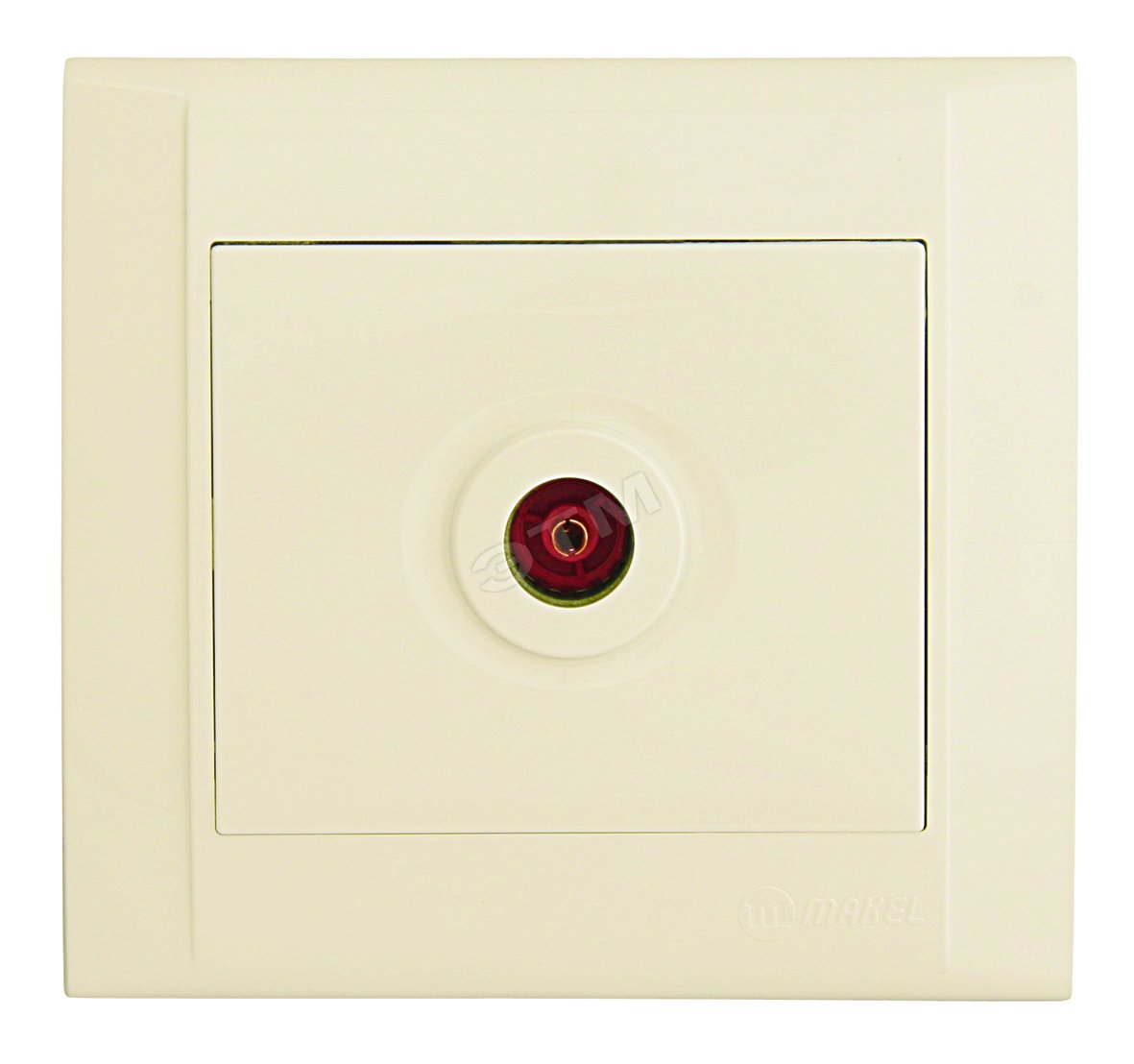 Изображение товара Розетка телевизионная Defne Makel проходная бежевый IP20 скрытый монтаж