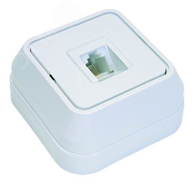 Изображение товара Розетка телефонная накладная белая Makel TF евро IP20 открытая установка