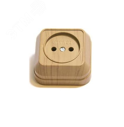 Изображение товара Накладная дуб розетка б/з квадрат MAKEL 220В 16А для внутренней установки