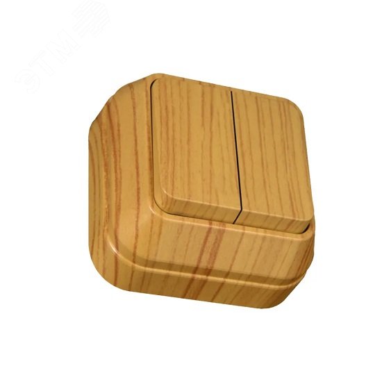 Изображение товара Двухклавишный наружный выключатель дуб Makel 45303