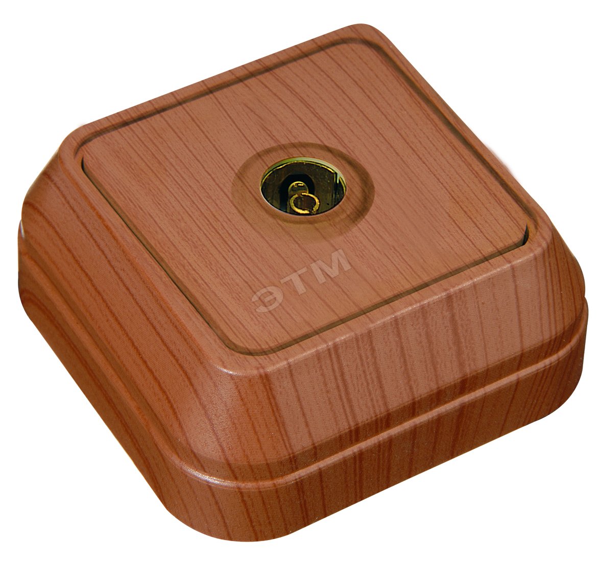 Изображение товара Розетка наружная TV орех Makel надежное подключение сигнала