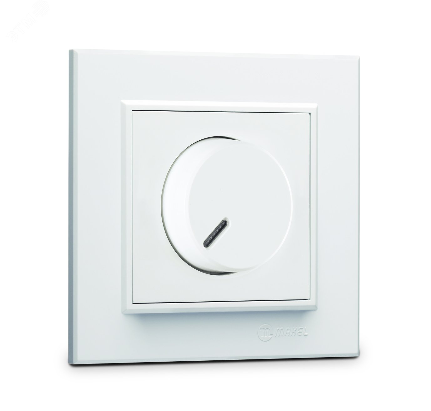 Изображение товара Dimmer KAREA белый 1000 Вт для встраиваемого монтажа с колесом управления Изображение товара Dimmer KAREA белый 1000 Вт для встраиваемого монтажа с колесом управления