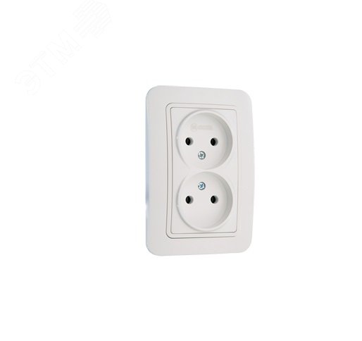 Изображение товара Розетка силовая Lillium 2 поста IP20 белая Makel Турция