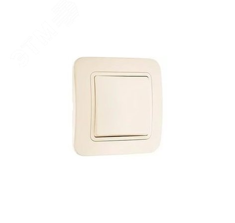 Изображение товара Выключатель одноклавишный серии Lillium для скрытого монтажа, бежевый