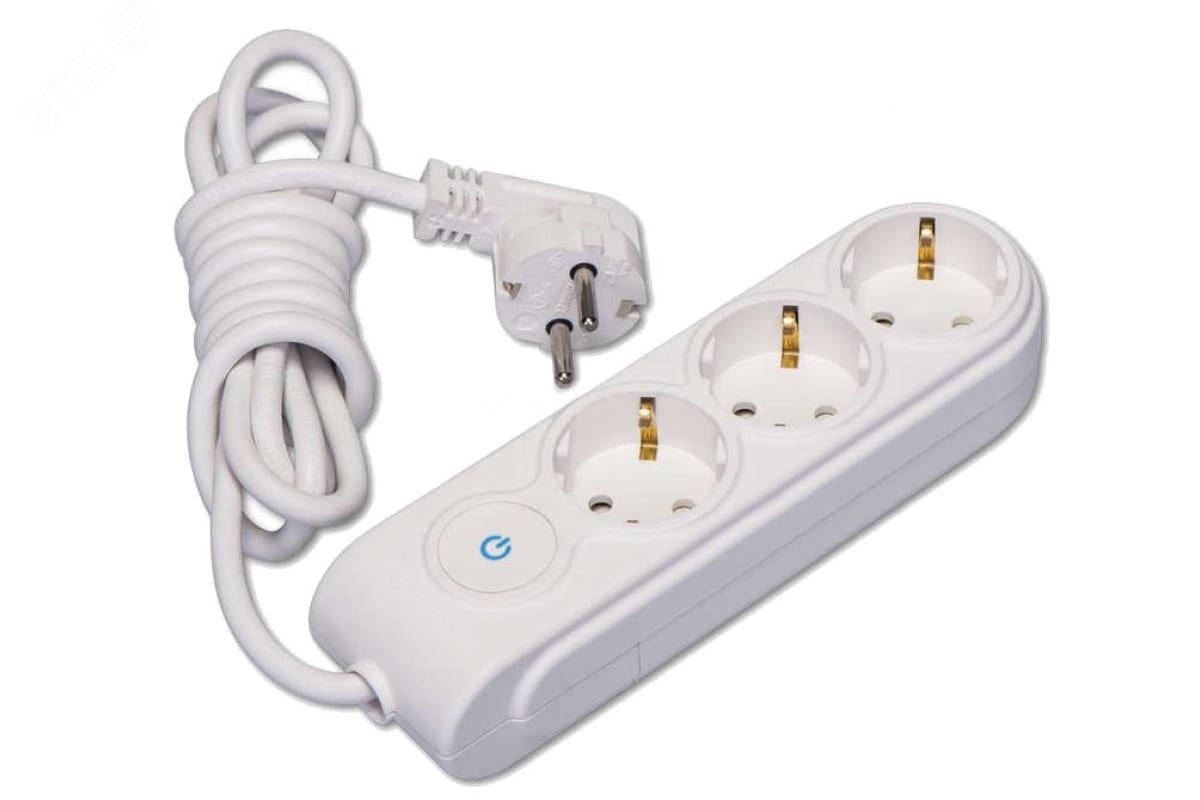 Изображение товара Удлинитель с 3 гнездами защитой от детей и выключателем 3 м Makel