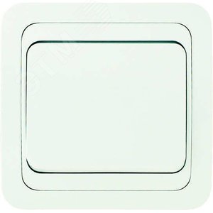 Изображение товара Выключатель одноклавишный, проходной, белый/белый (шт)