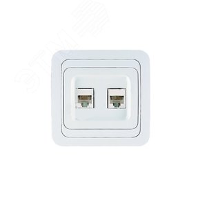 Изображение товара Mimoza Розетка CAT5e + CAT5e белая (шт)