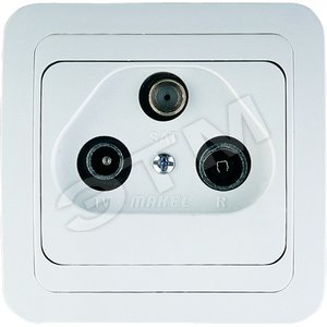 Изображение товара Mimoza Розетка телевизионная TV SAT непроходная белая (шт)