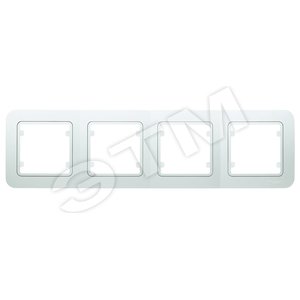 Изображение товара Lillium Рамка 4 поста белая с вставкой (шт)