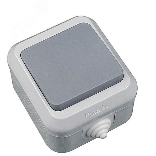 Изображение товара Выключатель 1 кл серый IP 44 (шт)