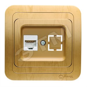 Изображение товара Mimoza Розетка CAT5e + гнездо дуб (шт)