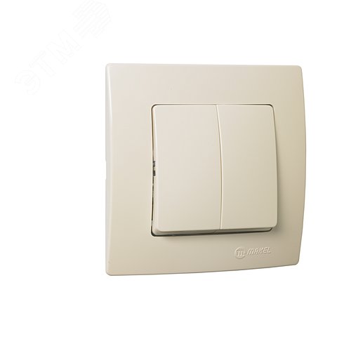 Изображение товара Lillium Natural Kare Выключатель с/у 2-кл. кремовый. 250В 10А (шт)