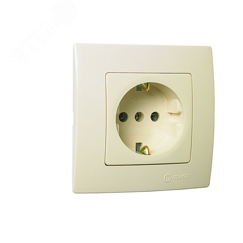 Изображение товара Lillium Natural Kare Розетка с/у с з/к кремовая. 250В 16А (шт)