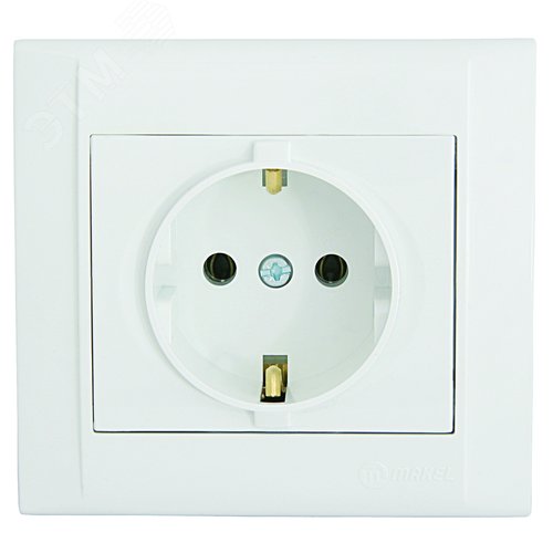 Изображение товара DEFNE Розетка с/з, белый (шт)