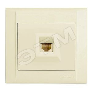 Изображение товара Defne Розетка телефонная TF евро бежевая (шт)