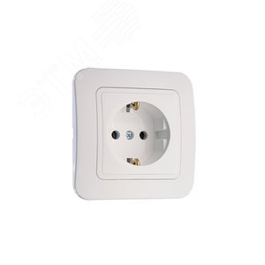 Изображение товара Lillium Розетка с заземлением белая (шт)