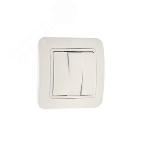 Изображение товара Lillium Выключатель трехклавишный белый (шт)