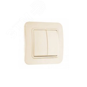 Изображение товара Lillium Выключатель двухклавишный бежевый (шт)