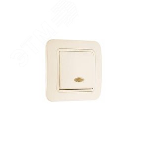 Изображение товара Lillium крем/крем выключатель 1 кл с подсв (шт)