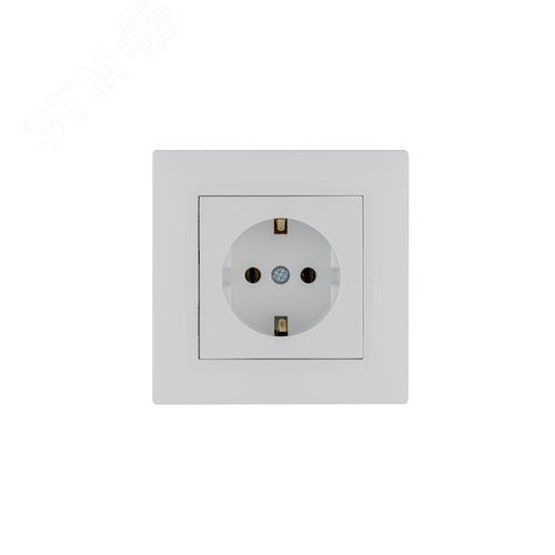 Изображение товара Розетка с заземлением 16А KAREA RIZZ белый (шт)